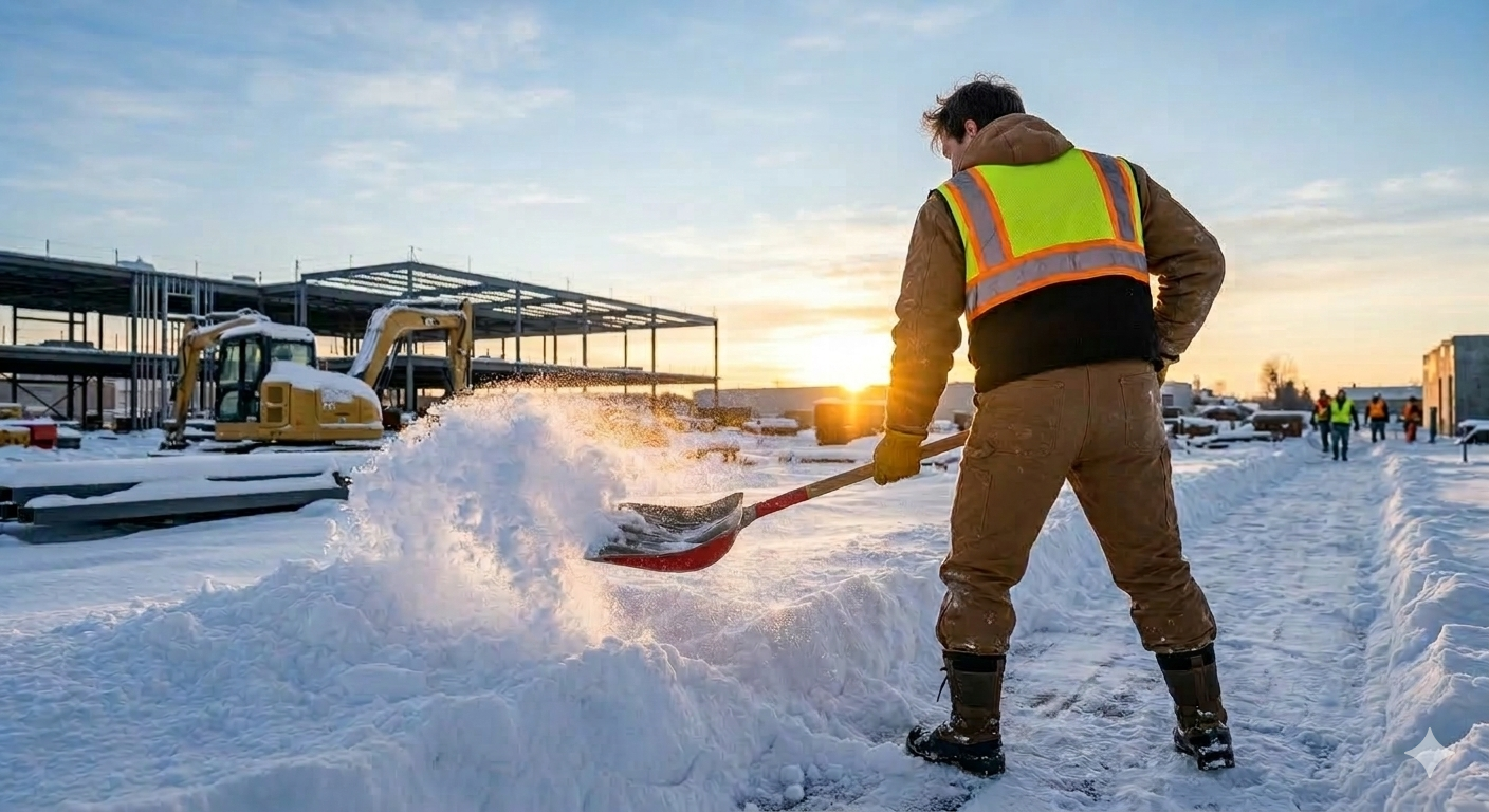 Snow Shoveling & Salting Services by PN Construction in Surrey